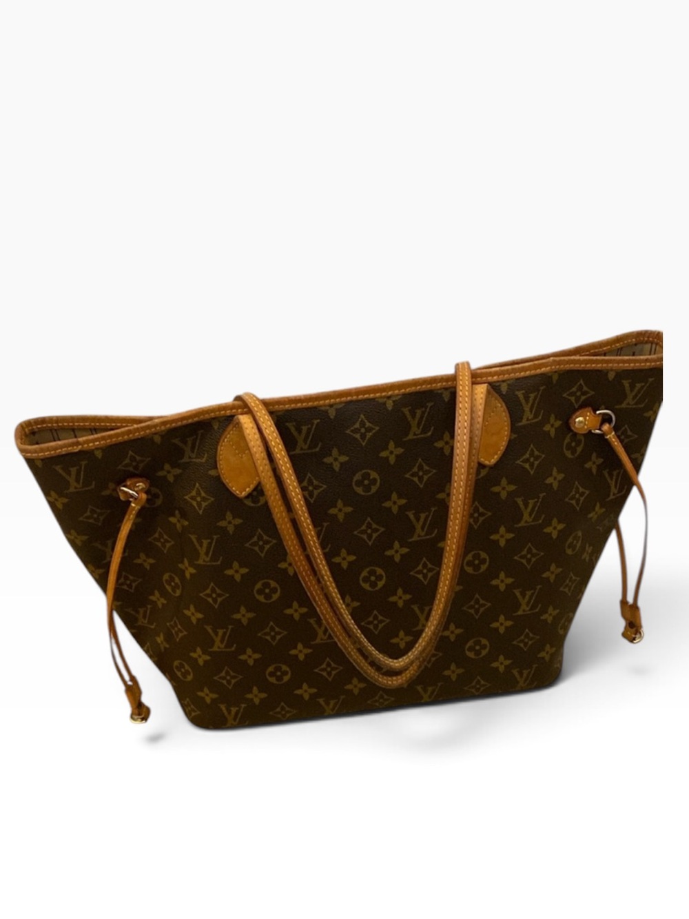 Louis Vuitton Neverfull MM Monogram Canvas Brown Tote Bag